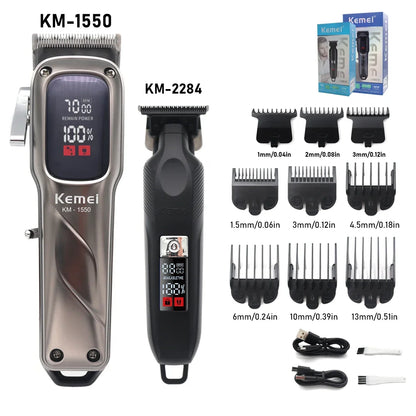 KEMEI Hair Clippers Km-1550 Km-2284 Design Hair Trimmer Professional Electric Carving Hair Salon Clipper for Commercial Clippers