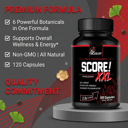 Force Score XXL Supplement with Maca and Tribulus To Help Muscle and Increase Endurance, Promote Men's Health