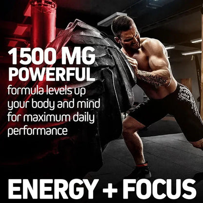 Korean Red Panax Ginseng Capsules - Supports Overall Health & Performance, Improves Mental Focus and Vitality, and Boosts Energy