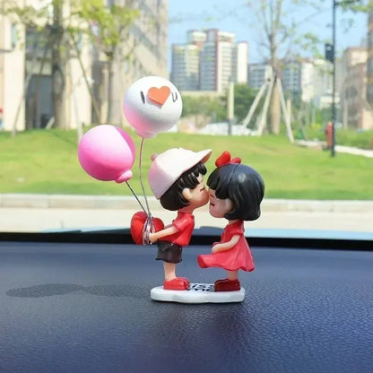 Car Accessories Interior Woman Ornament Cute Creative Desktop Couple Valentine's Day Present Car Center Console Decoration
