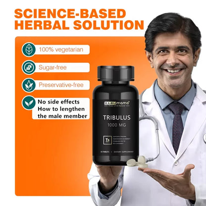 High Purity Tribulus Terrestris Pills, Male Enhancing Supplement,Boosts Energy ,Stamina & Fast Acting 60 tablets
