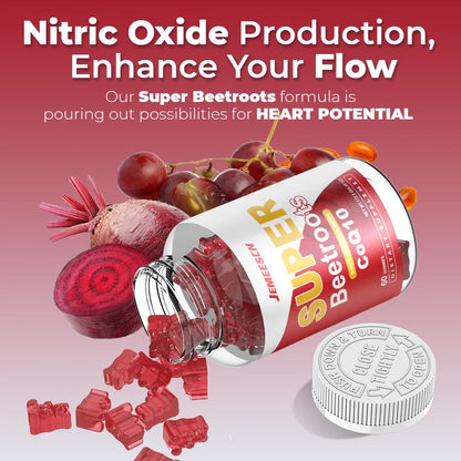 Healthy Heart Supplement - with Beet Root Powder,Grape Seed Extract,Coenzyme Q10 - Blood Flow and Heart Health