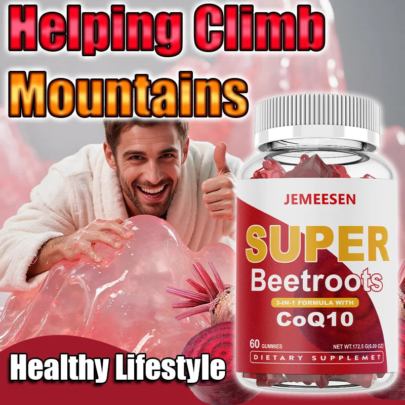 Healthy Heart Supplement - with Beet Root Powder,Grape Seed Extract,Coenzyme Q10 - Blood Flow and Heart Health