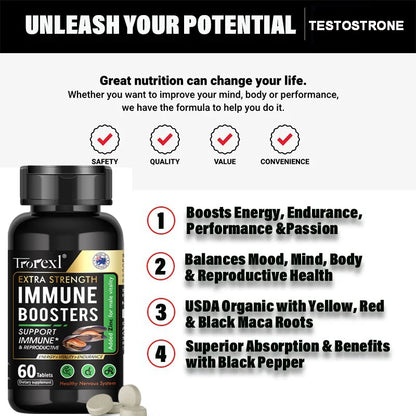 Natural Male Performance Support | Male Enhancing for Stamina, Endurance & Muscle Growt | Premium Oyster, Maca & Ginseng Formula