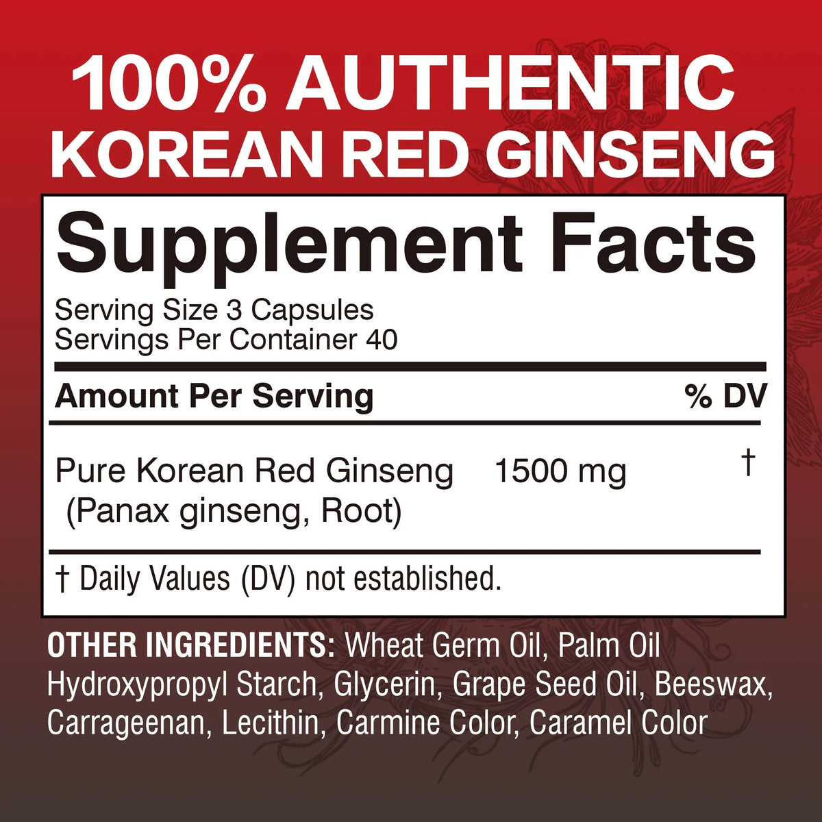 Korean Red Panax Ginseng - Energy, Endurance, Vitality, Performance, Immune Support