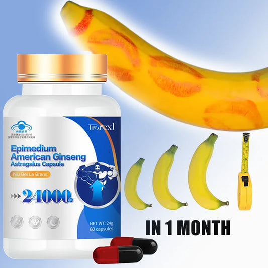 100% Pure Non-GMo Organic American Ginseng Supplement - 60 Capsules Supports Reproductive Health Natural Energizer Stamina