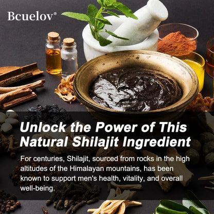 Shilajit Original Shilajits Capsule High Purity Mineral Supplements with 85+Trace Minerals Enhance Energy & Resist Stress