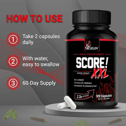 Force Score XXL Supplement with Maca and Tribulus To Help Muscle and Increase Endurance, Promote Men's Health