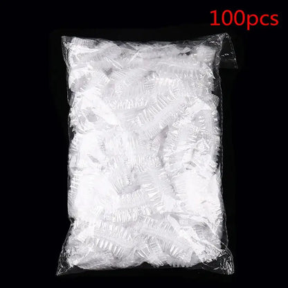100-1000Pcs Disposable Hairdressing Earmuffs Salon Clear Ear Cover Ear Protection Hair Dye Protect Cap Hair Color Styling Tool