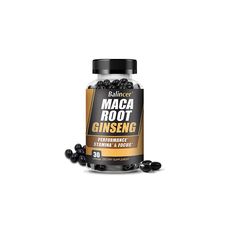 Maca + Ginseng Capsules - Supports Immune Health, Improves Mood, and Boosts Energy, 120 Capsules