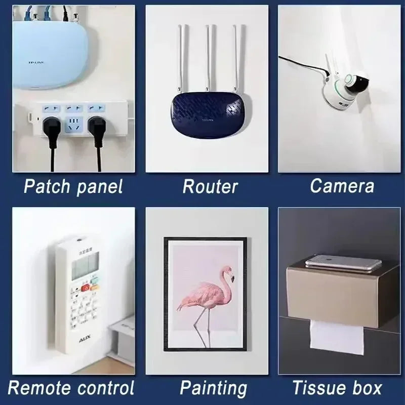 Double Sided Adhesive Wall Hooks Hanger Strong Transparent Suction Cup Storage Socket Hooks Bathroom Kitchen Bedroom Hook Kit