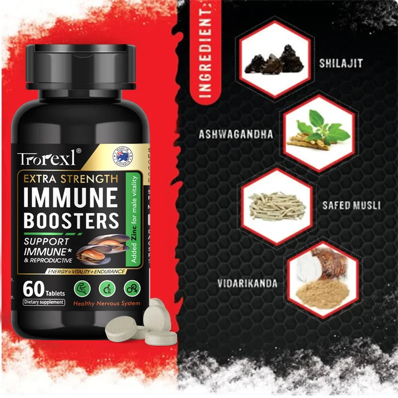 Natural Male Performance Support | Male Enhancing for Stamina, Endurance & Muscle Growt | Premium Oyster, Maca & Ginseng Formula