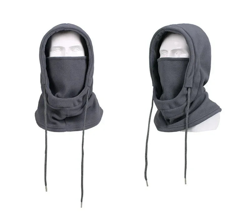 Unisex Warm Fleece Balaclava Winter Thermal Face Mask Neck Hooded Cap for Outdoor Sports Windproof Scarf Ski Head Cover Beanies