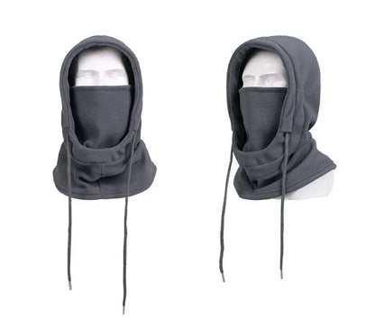 Unisex Warm Fleece Balaclava Winter Thermal Face Mask Neck Hooded Cap for Outdoor Sports Windproof Scarf Ski Head Cover Beanies