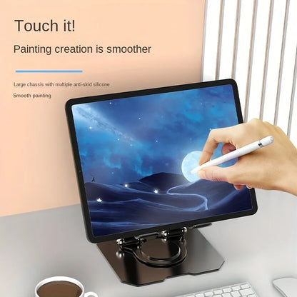 360° Rotatable Tablet Stand Adjustable Foldable Desktop Stand Holder Compatible For 4.7-12 Inch Ipad Pro/Air/Min Laptop Tablet
