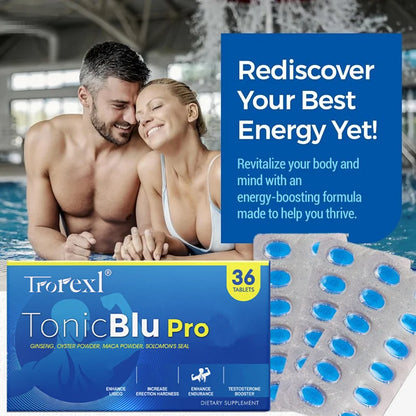 Trorexl-Tonic Blue Pills 36 Tablets - Advanced Male Performance Rock-Hard Stamina Flow Booste| Lab Certified Tested