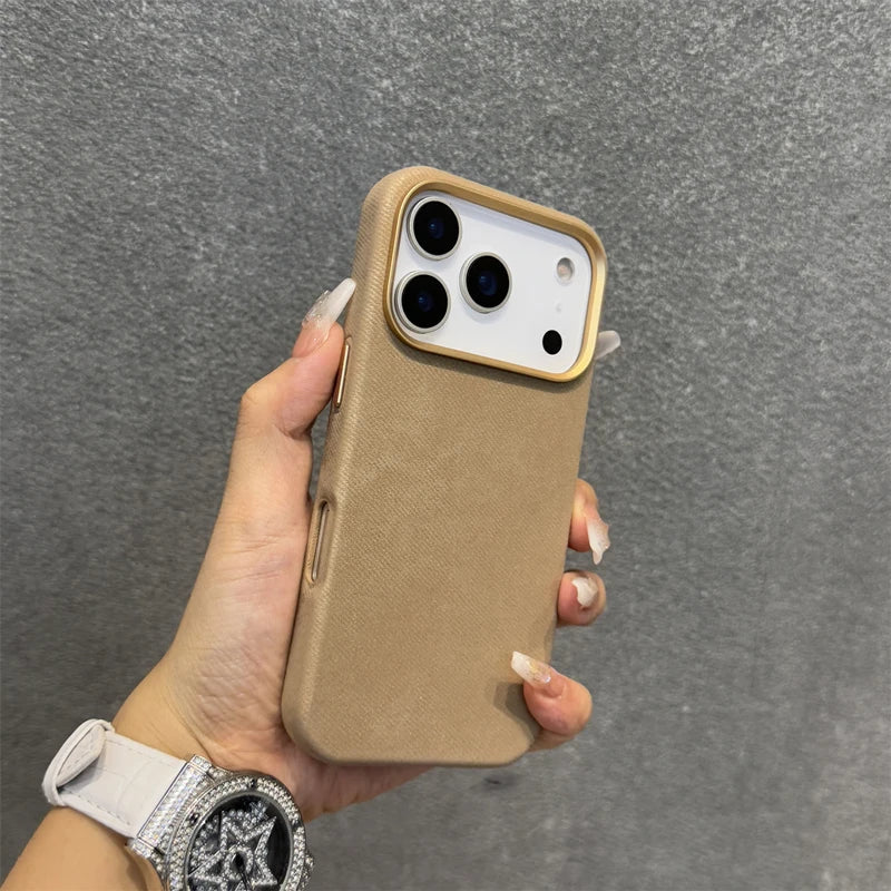 Magnetic Flannel Fabric for Magsafe Phone Case For iPhone 18Pro Max 17 16 15 Pro 13 14 Wireless Charging Alloy Lens Bumper Cover