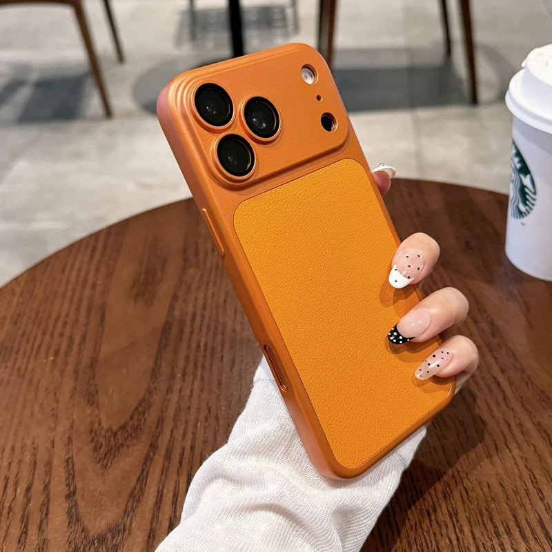 Soft Silicone TPU Leather Phone Case For iPhone 11 12 13 14 15 16 17 18 Pro Max Plus ShockProof Bumper Back Cases Cover