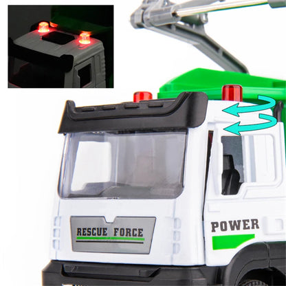 1/32 Garbage Collection Truck Car Model City Garbage Sorting Sanitation Clearing Vehicle Car Model Sound and Light Kids Toy Gift