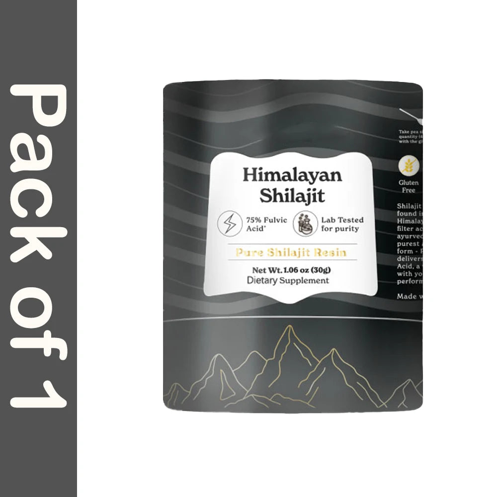 Pure Himalayan Shilajit Resin High Potency Gold Grade 75%+ Fulvic Acid 85+ Trace Minerals Resin for Energy Boost & Immune Suppor
