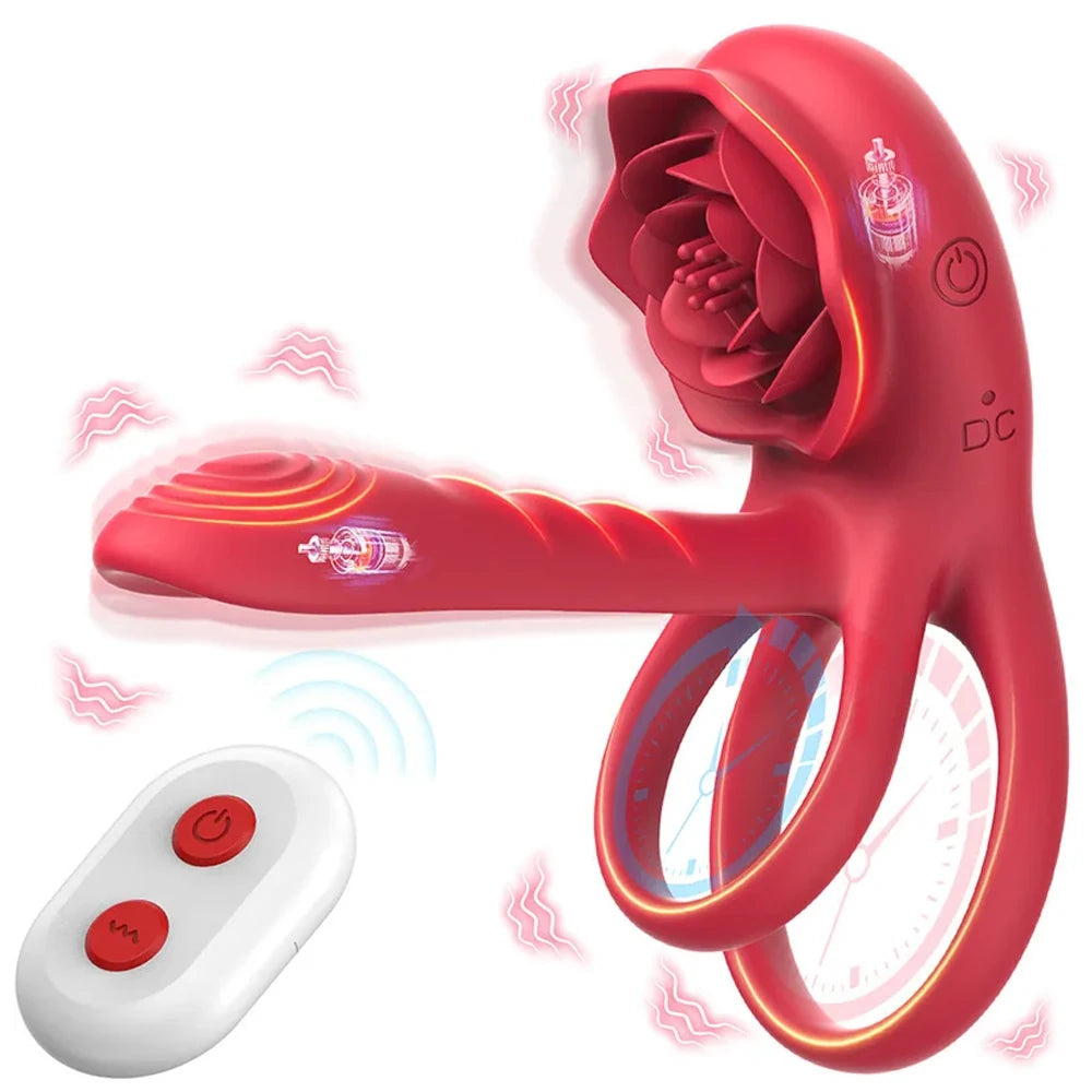 Powerful Penis Vibrator Male Remote Control Cock Ring G-Spot Clitoris Stimulator Delayed Ejaculation Adults Sex Toys for Men 18+