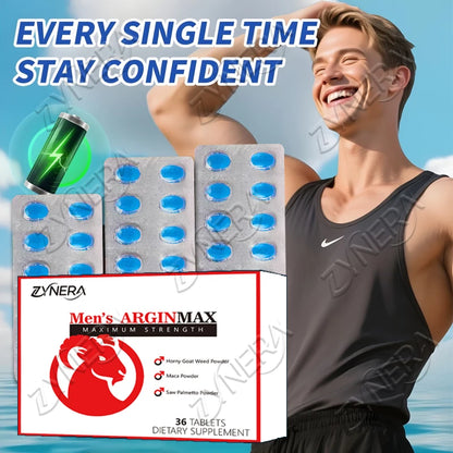 Powerful Epimedium Pills 36 Tablets- Support Stamina Size Supplement, with Maca Saw Palmetto Tribulus Ginseng Fast Shipping