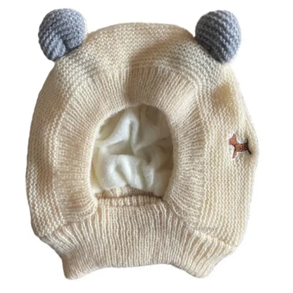 Quiet Dog Ear Muffs Noise Protection Pet Ears Covers Knitted Hat Anxiety Relief Winter Warm Earmuffs For Medium Large Dogs New