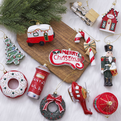 Christmas decoration small pendant gingerbread man plate House crutch car pendant Christmas tree Christmas wreath pendant