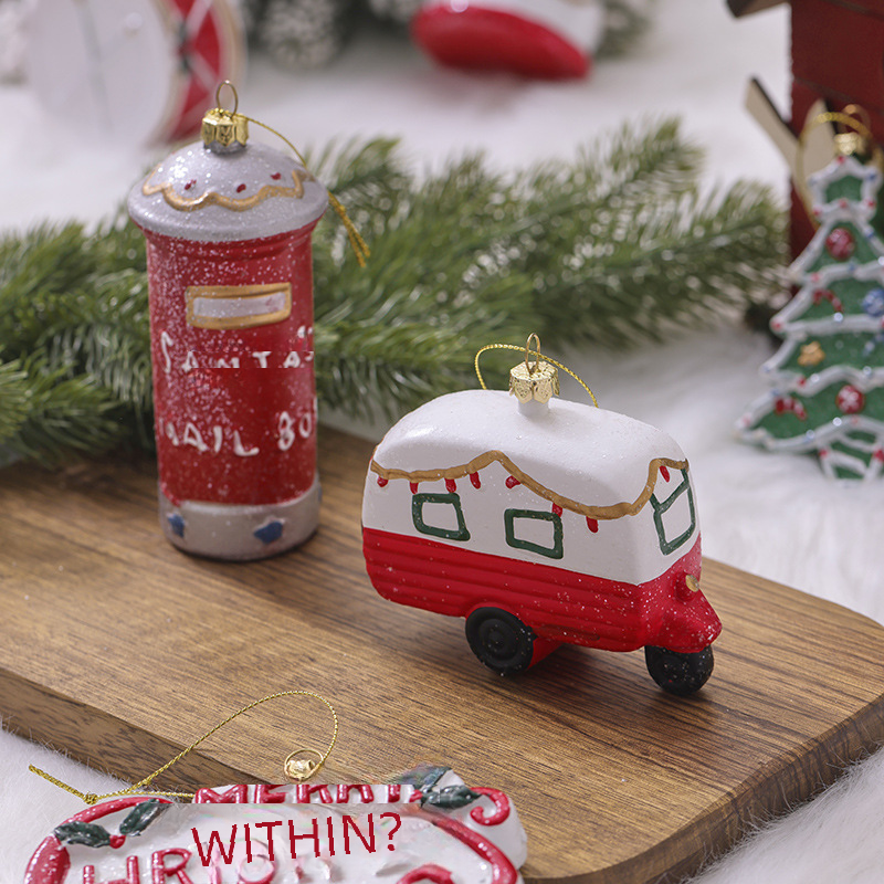 Christmas decoration small pendant gingerbread man plate House crutch car pendant Christmas tree Christmas wreath pendant